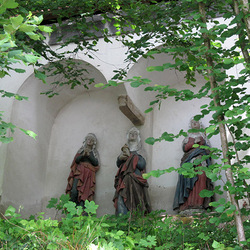 Drei Frauen mit Salben unterwegs zum Grabe Jesu